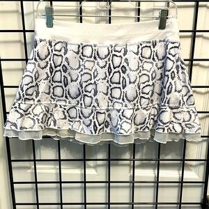 Sofibella black/ white reptile print tennis skirt